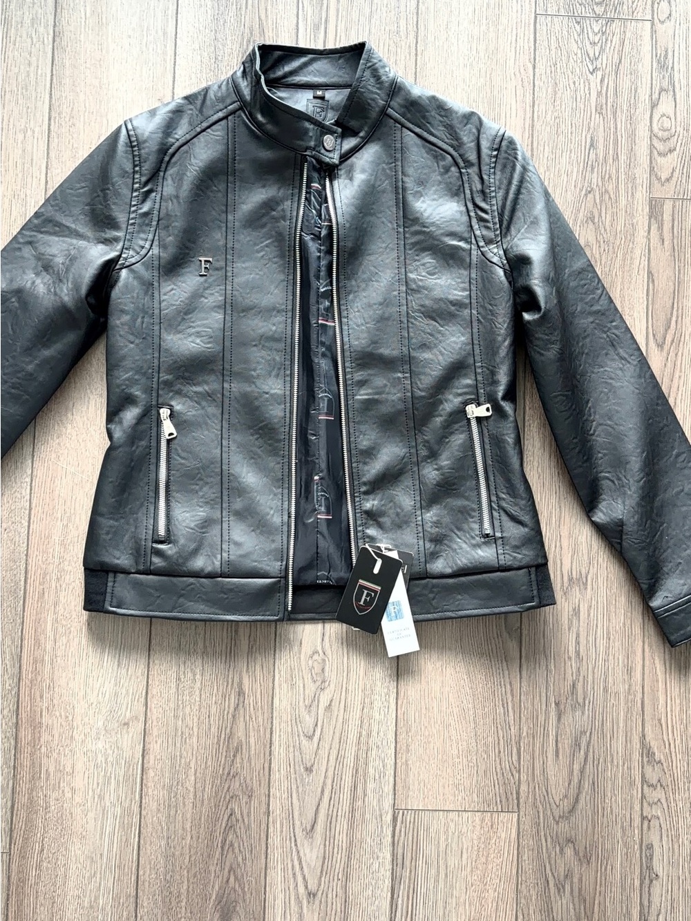 Italian Leather biker Jacket unisex size medium